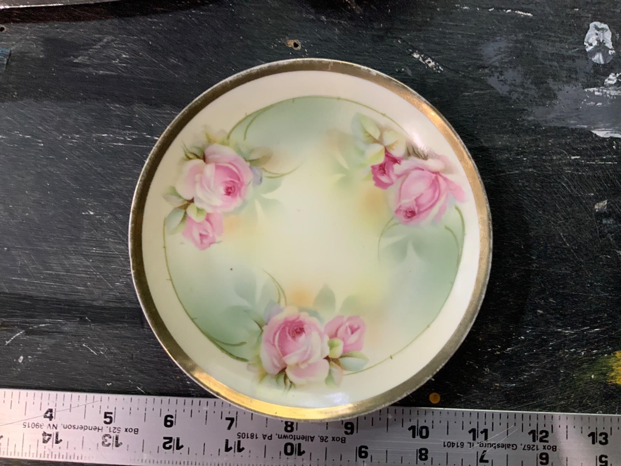 ES Prussia small decorative rose plate