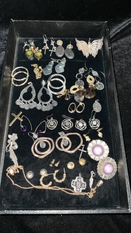 Misc. costume Jewelry, earrings, pins & More