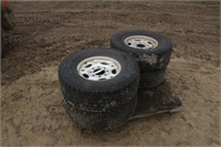 (4) Cooper 285/75R16 Tires on 8 Bolt Chevy Rims