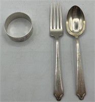 Intl. Silver Company Sterling Silver Fork/Spoon &