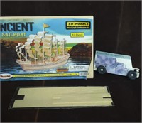 3D Woodcraft Puzzle & Military Vehicle Childs Book