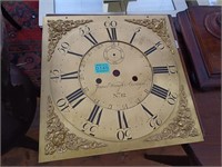 Brass Dial for a Longcase Clock with name