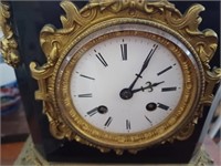 Late Victorian Slate and Gilt Metal Mantle Clock