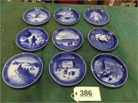 9 Royal Copenhagen Plates