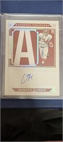 Damian Harris-autographed Jersey Patch Card