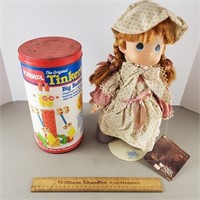 Tinker Toys & Precious Moments Doll