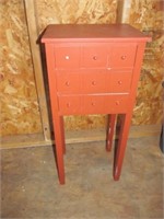 Vintage 3 Drawer Wood Side Table Cabinet