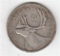 Canadian Silver Coin Lot 1952 Quarter & 1955 dime