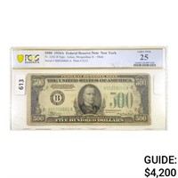 1934 $500 Federal Reserve Note PCGS VF 25