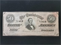 $50 Confederate States of America