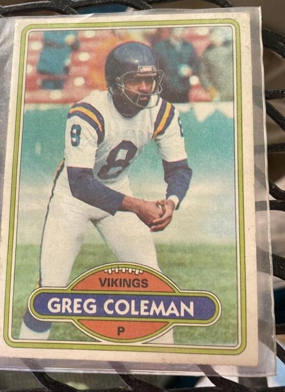 Gregg Coleman Vikings #97 Punter Collector's Tradi