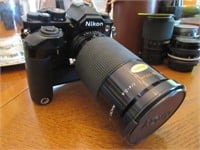 Vintage Nikon FM2 35mm Camera W/ Auto Winder & Len