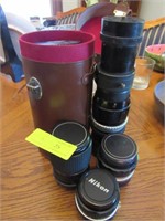 5 Asst'd. Vintage Camera Lenses Incl. P.Angenieux
