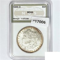 1889-O Morgan Silver Dollar NGS MS66
