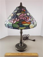 Slag Glass Desk Lamp 19" H