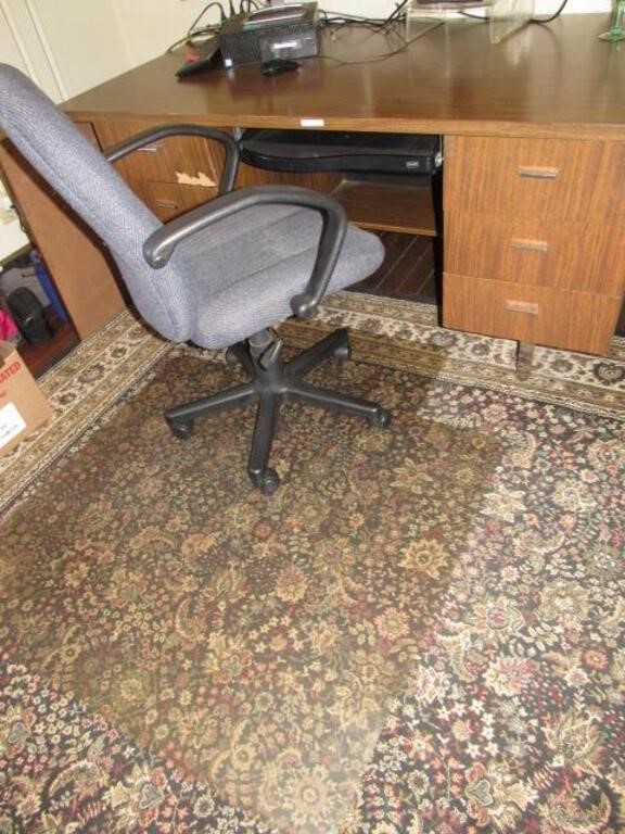 Office Set: Desk, Rolling Chair, Plastic Mat