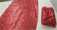 2 Pack Red Sparkle Table Runners