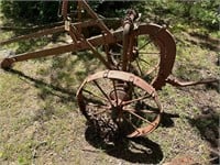 Steel wheel pull behind plow