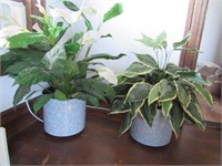 2 Asst'd. Decorative Faux Potted Plants