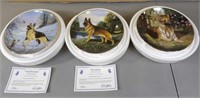 3 Darby Mint German Sherpard Collector Plates