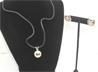 925 CREST EARRINGS & STERLING NECKLACE