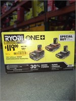 Ryobi 18V 2/4Ah Battery 3-Pack