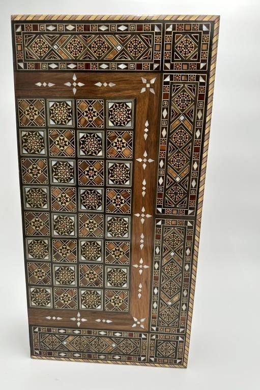 Inlaid Syrian Game Box damascene backgammon