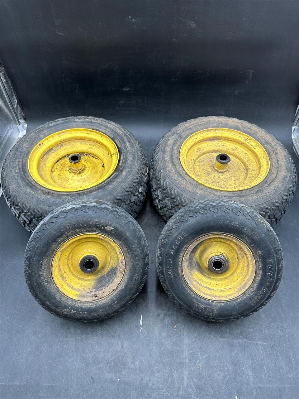 John Deere Tires & Rims from a Riding Lawn Mower