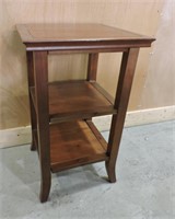 SOLID WOOD 3 TIER STAND / SIDE TABLE 18"W30"T