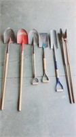 Assorted Shovels and Post Diggers