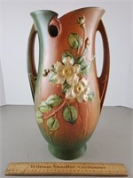 Roseville White Rose Vase 992-15 15 & 3/8" H