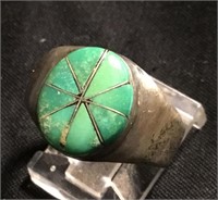 Navajo Ronnie Willie Sterling & Turquoise Ring