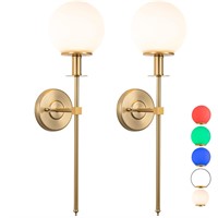 Battery Operated Wall Sconces Set of 2,Rechargeab