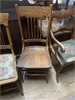 Quarter sawn, oak side chair