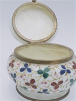 Antique French Off White Opaline Glass and Ormolud