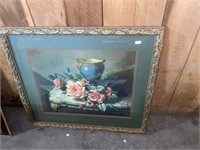 Vintage roses, print an original frame