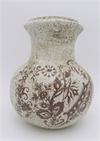 decorated Carved porcelain horned vase