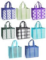 8PCS Reusable Grocery Bags, Sewing Heavy Duty Lar