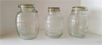 Glass bell top jars