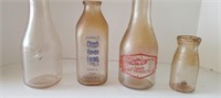 Vintage milk bottles