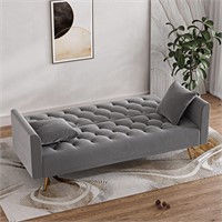 Velvet Futon Couch Bed, 71 inch Loveseat Converti