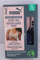 2PACK PUMA WOMEN'S SEAMLESS SPORTS BRA SIZE XL