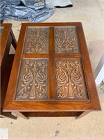 Matching Wooden and Glass End tables