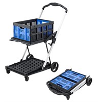 LoJok Folding Shopping Cart on Wheels, Collapsibl