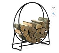 Costway 40-Inch Tubular Steel Log Hoop Firewood S