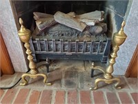 Duraflame Fireplace Insert & Brass Andirons