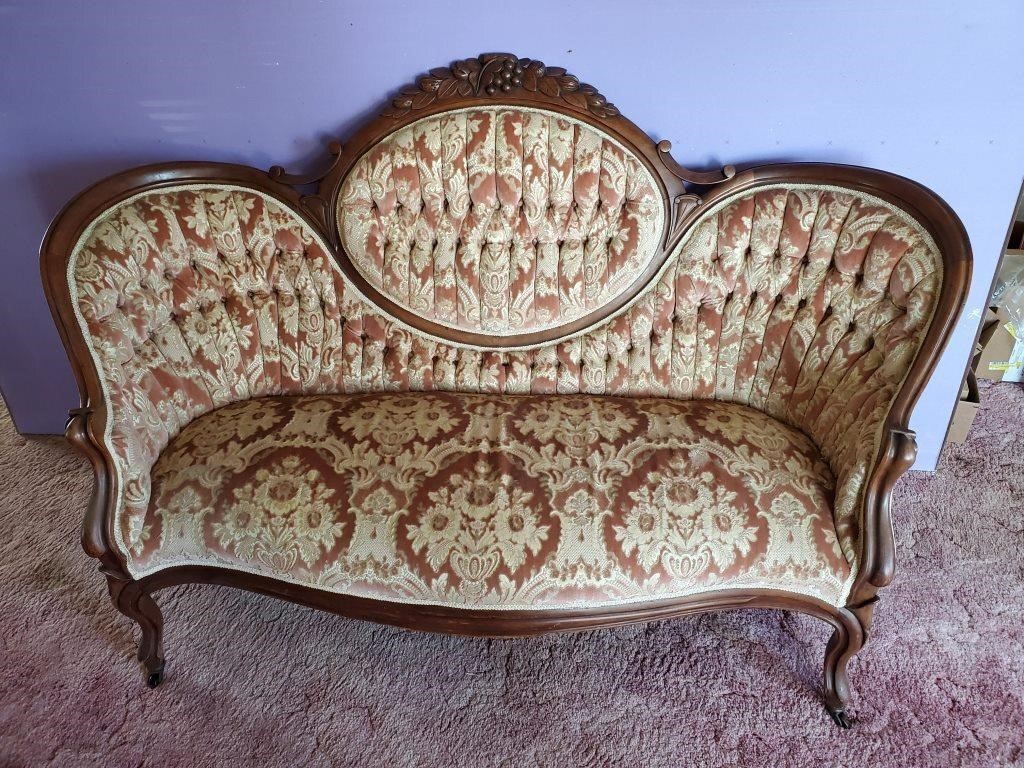 Victorian Sette Sofa 34 x 63 x 38 & 1/2"