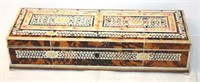Wood and Tortoiseshell Polychrome Indian Box 20th
