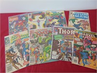 Eight Comic Books, Thor, Iron Man, X - Men