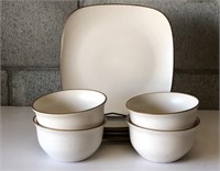 Set of Four bowls and plates by HomeTrends